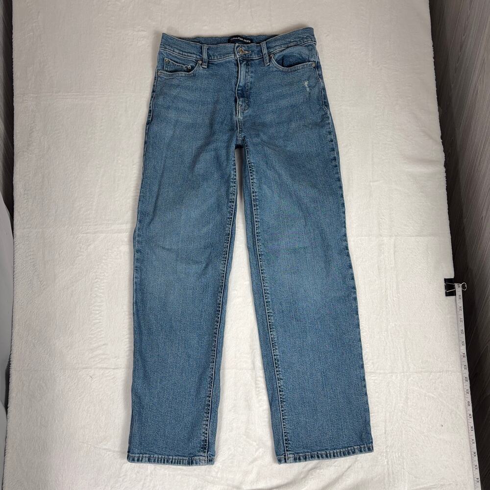 Calvin Klein Jeans High Rise 90s Fit Women's 27 Medium Wash Straight Leg Denim